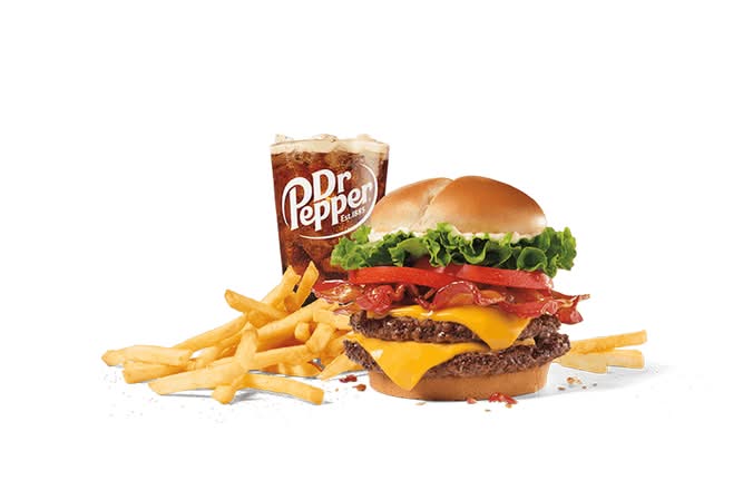 Maple Candied Bacon Double Cheeseburger Combo