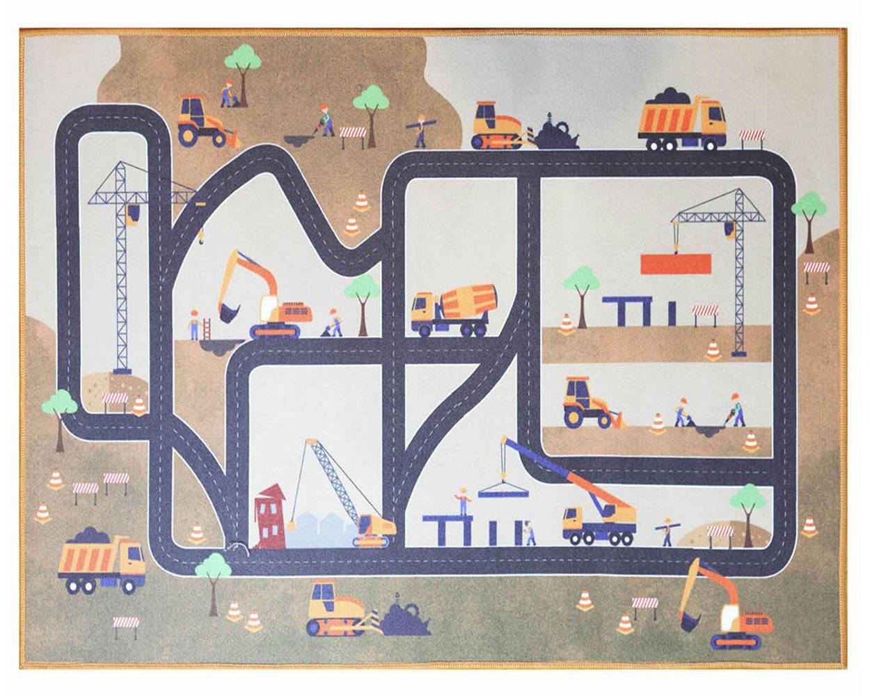 Dib alfombra infantil pistas interactivas cr16 (76 x 117 cm)