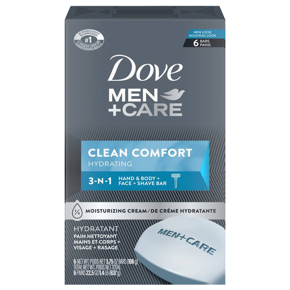 Dove Men+Care Clean Comfort Body & Face Bars