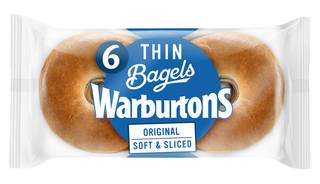Warburtons 6 Original Soft & Sliced Thin Bagels