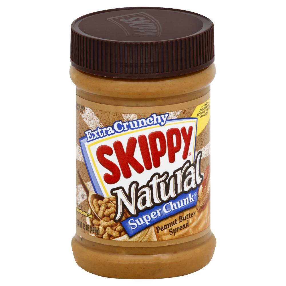 Skippy Natural Super Chunk Peanut Butter Spread (15 oz)