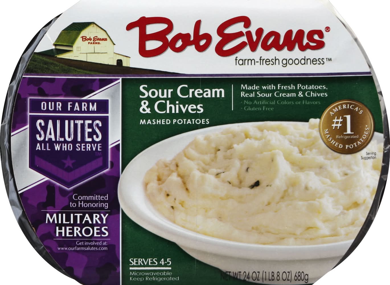 Bob Evans Mashed Potatoes, Sour Cream & Chives (24 oz)