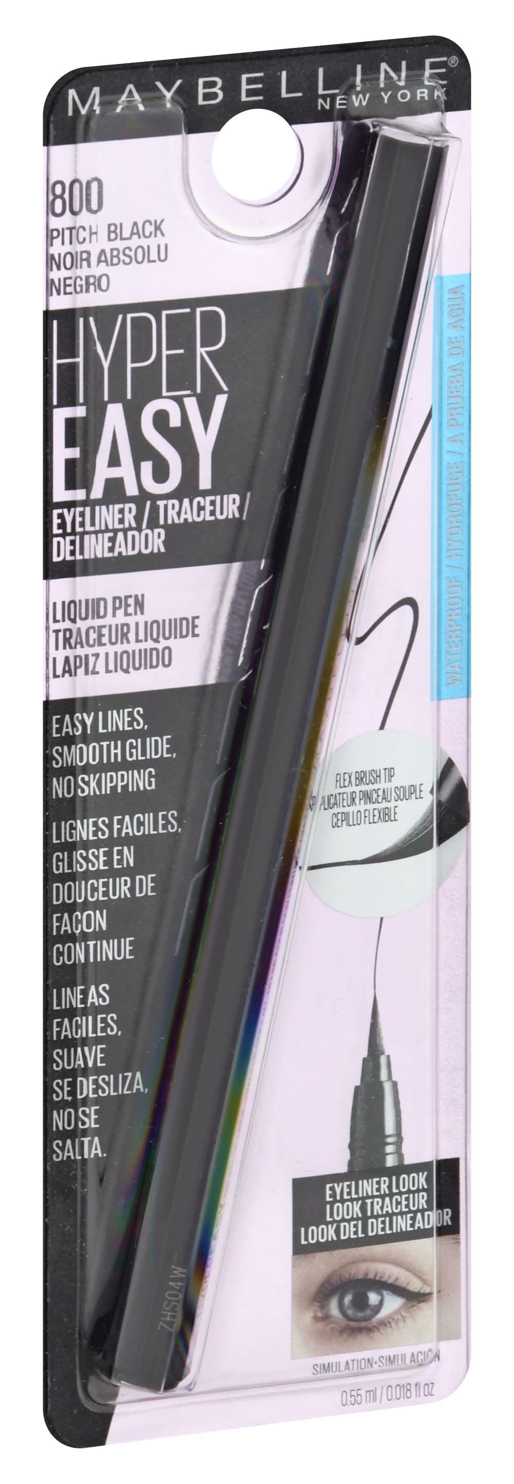 Maybelline Hyper Easy Liquid Pen Eyeliner, Pitch Black 800 (0.02 fl oz)