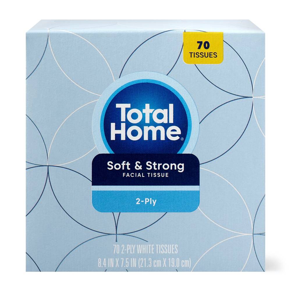 Total Home Facial Tissue Cube, 70 Ct