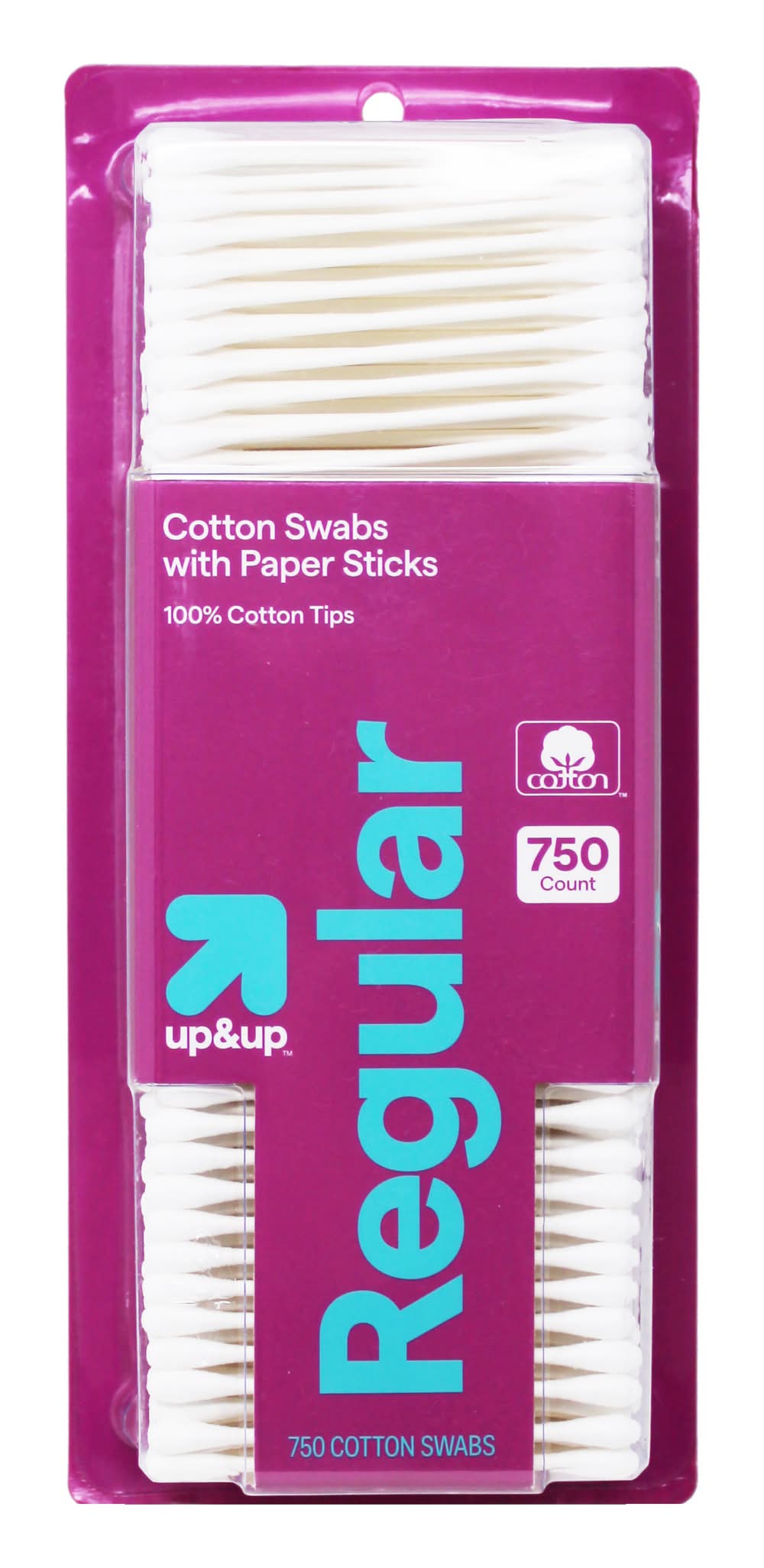 up&up Regularcotton Swabs Paper Sticks (750 ct)