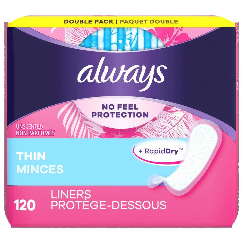 Always Liners Regular Thin (120 ct)