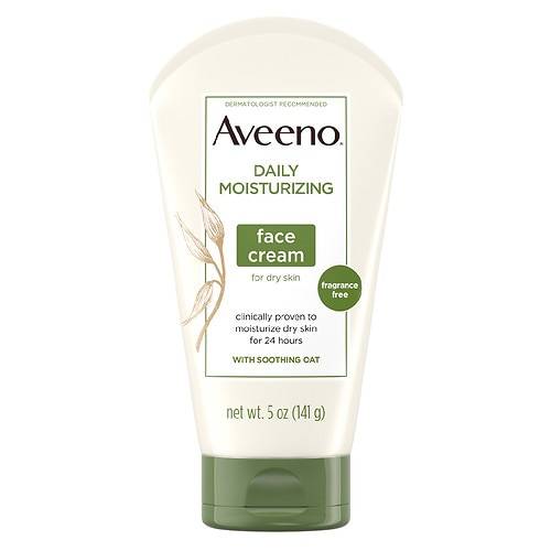 Aveeno Daily Moisturizing Face Cream For Dry Skin, Non-Gmo Oat - 5.0 oz