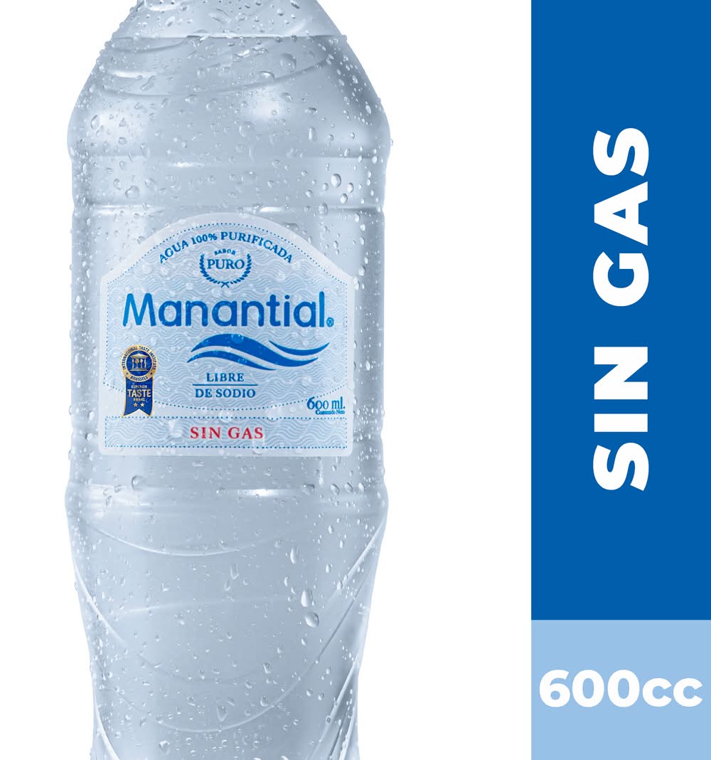 Agua Manantial Sin Gas 600 Ml