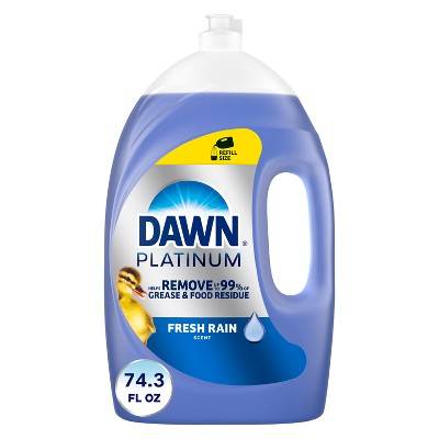 Dawn Platinum Hand Dishwashing Liquid, Fresh Rain (74.3 fl oz)