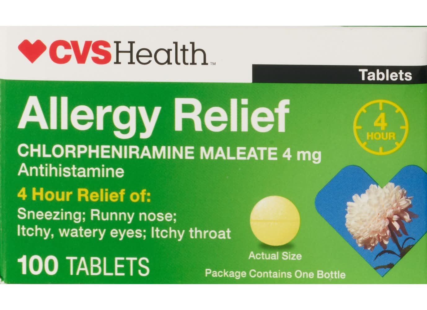 CVS Pharmacy Non-Drowsy Allergy Relief 10 mg Tablets (30 ct)