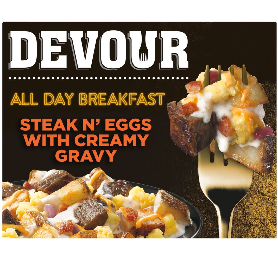 Devour All Day Breakfast Steak N' Eggs With Creamy Gravy (9 oz)