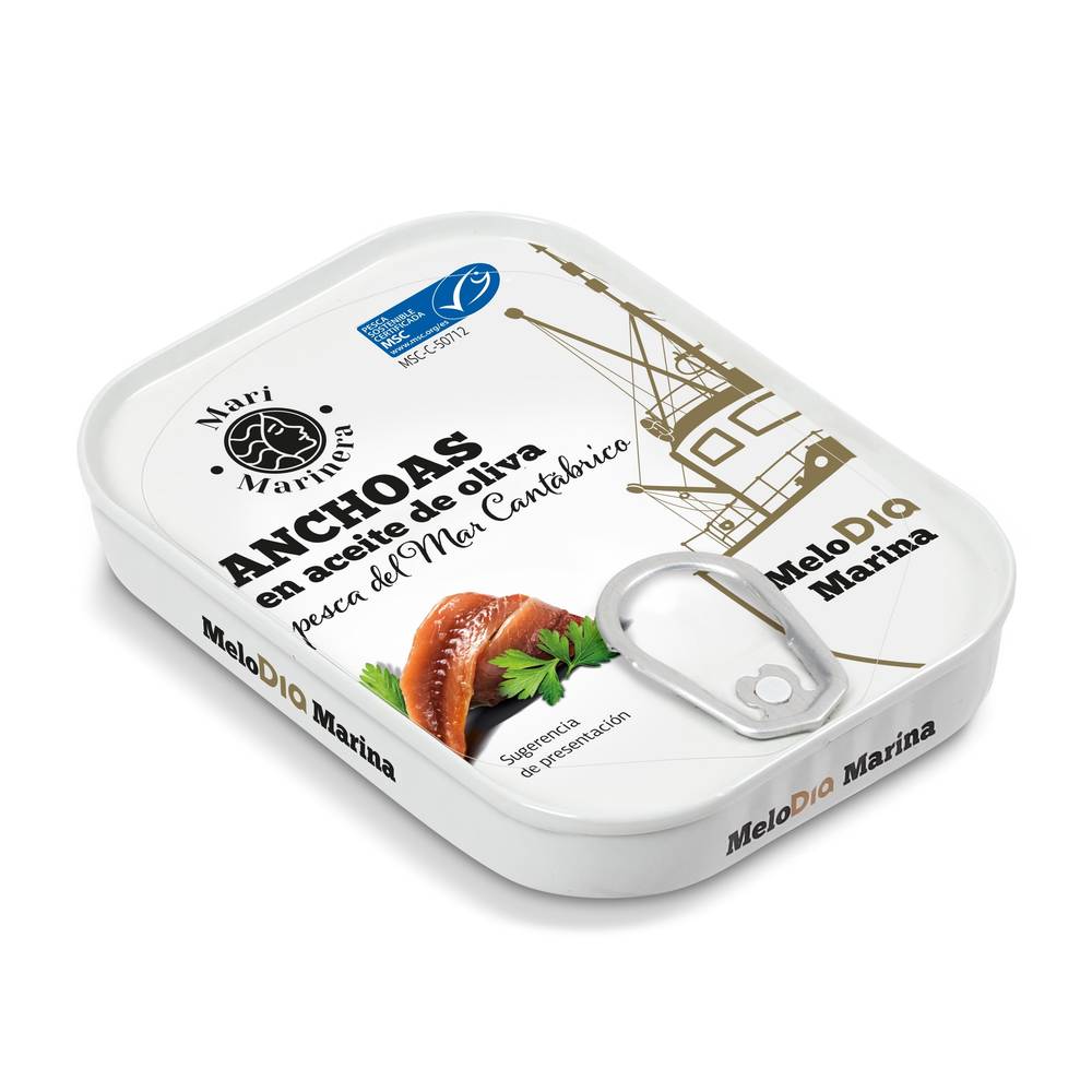 Anchoas En Aceite De Oliva Msc Mari Marinera De Dia Lata 50 G