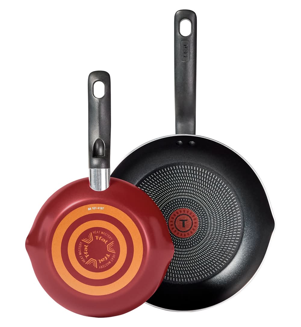 T-Fal Nonstick Frying Pan Set, 8"-10", Red (2 ct)