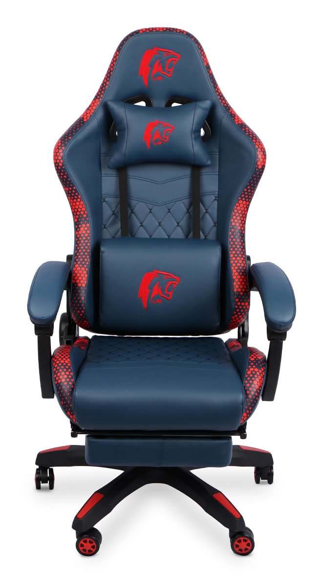 4TUNE · Silla de gamer, azul - rojo