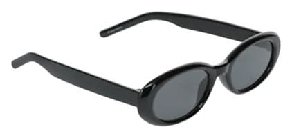 Juniors Classic Oval Sunglasses Black/Grey