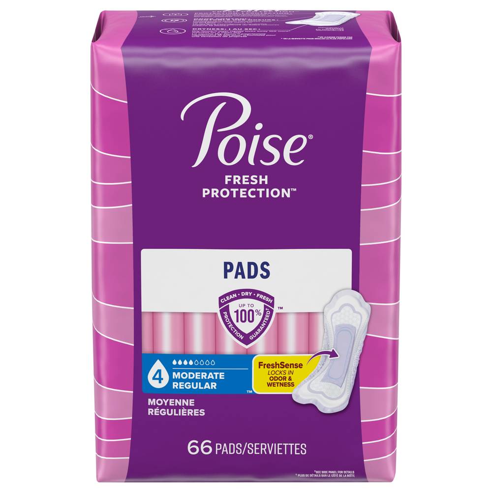 Poise Regular Length Moderate Absorbency Pads (2.5 lbs)