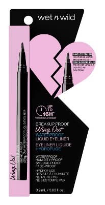 wet n wild Breakup Proof Wing Out Waterproof Liquid Eyeliner, Ultra Black (0.03 fl oz)