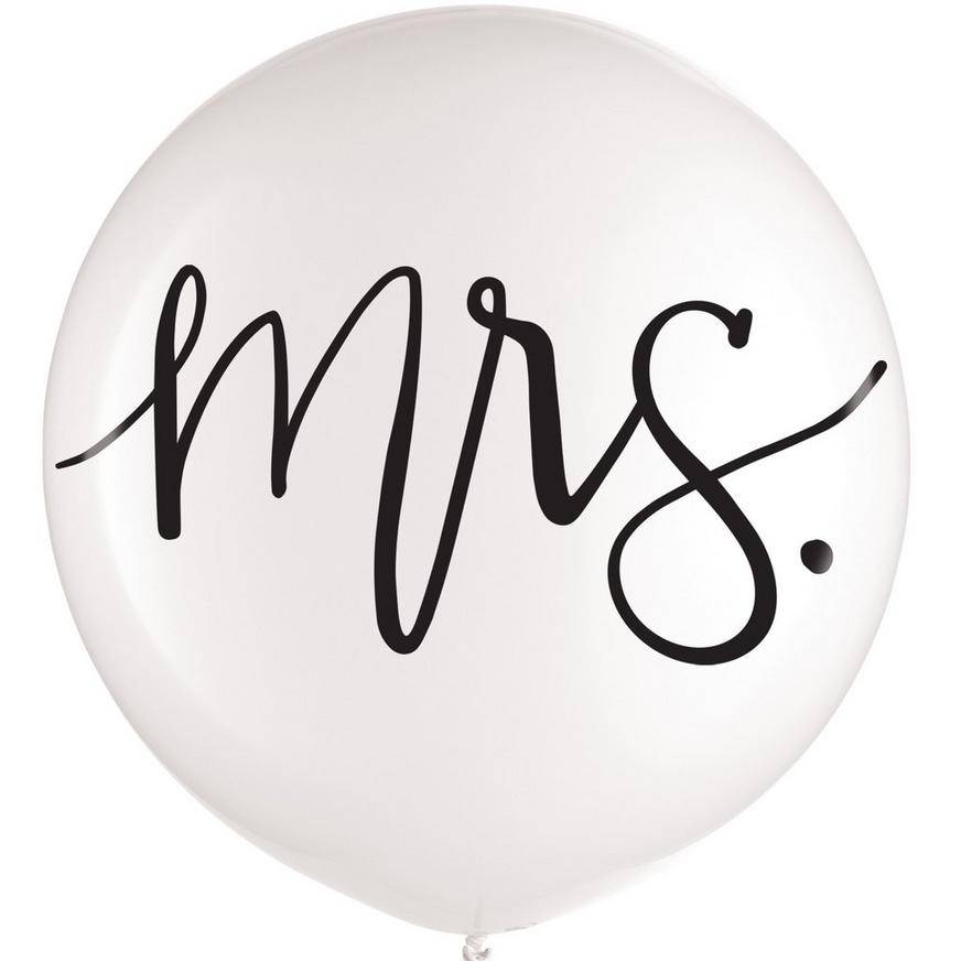 Party City Wedding Balloon (female/large 24in/white)
