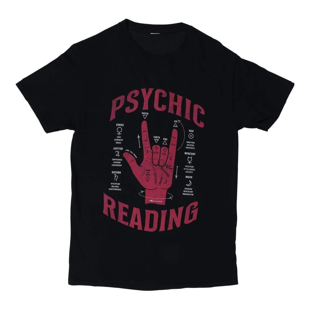 Psychic Reading' Graphic Tee Small Black Delivery Near Me | Order
