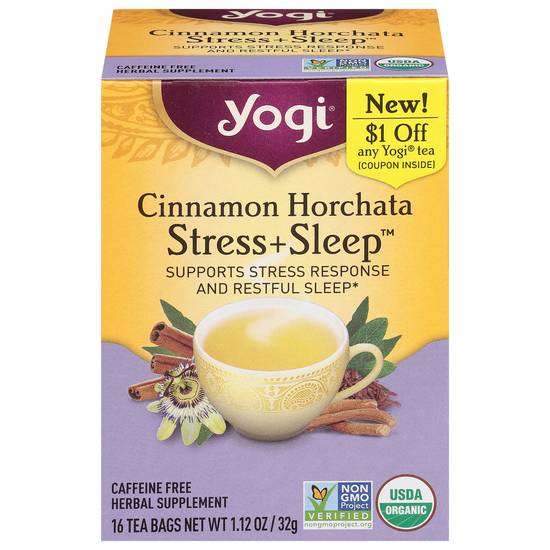 Yogi Stress + Sleep Caffeine Free Tea (1.12 oz) (cinnamon)