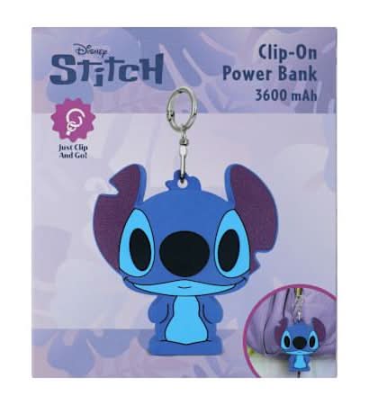 Disney Stitch 3600mAh Clip-On Power Bank
