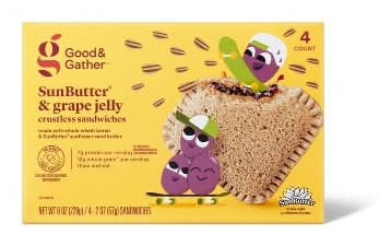 Good & Gather Sunbutter & Grape Jelly Crustless Sandwiches (8 oz, 4 ct)