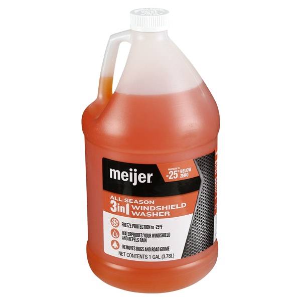 Meijer 3-in-1 Windshield Washer Solvent, 1 Gal