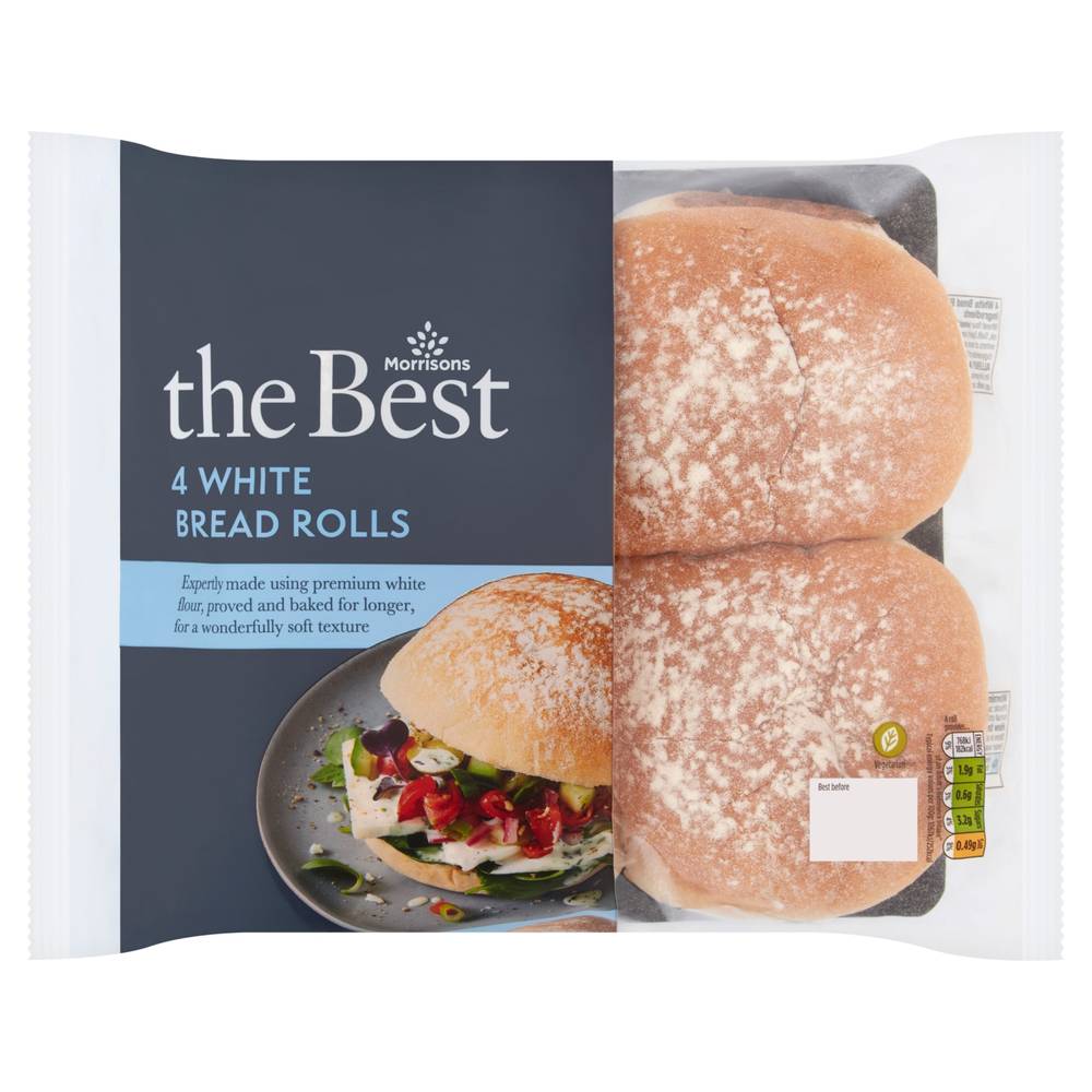 Morrisons Best White Bread Rolls (4 pack)