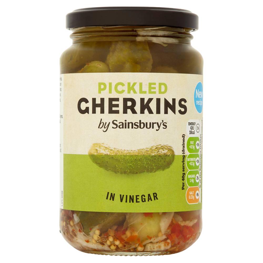 Sainsbury's Pickled Gherkins in Vinegar 340g (170g*)