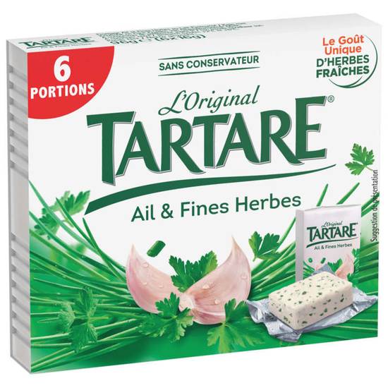 TARTARE - Fromage ail et fines herbes 6 portions - 96g