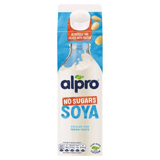 Alpro Soya Milk No Sugars Chilled Drink 1L