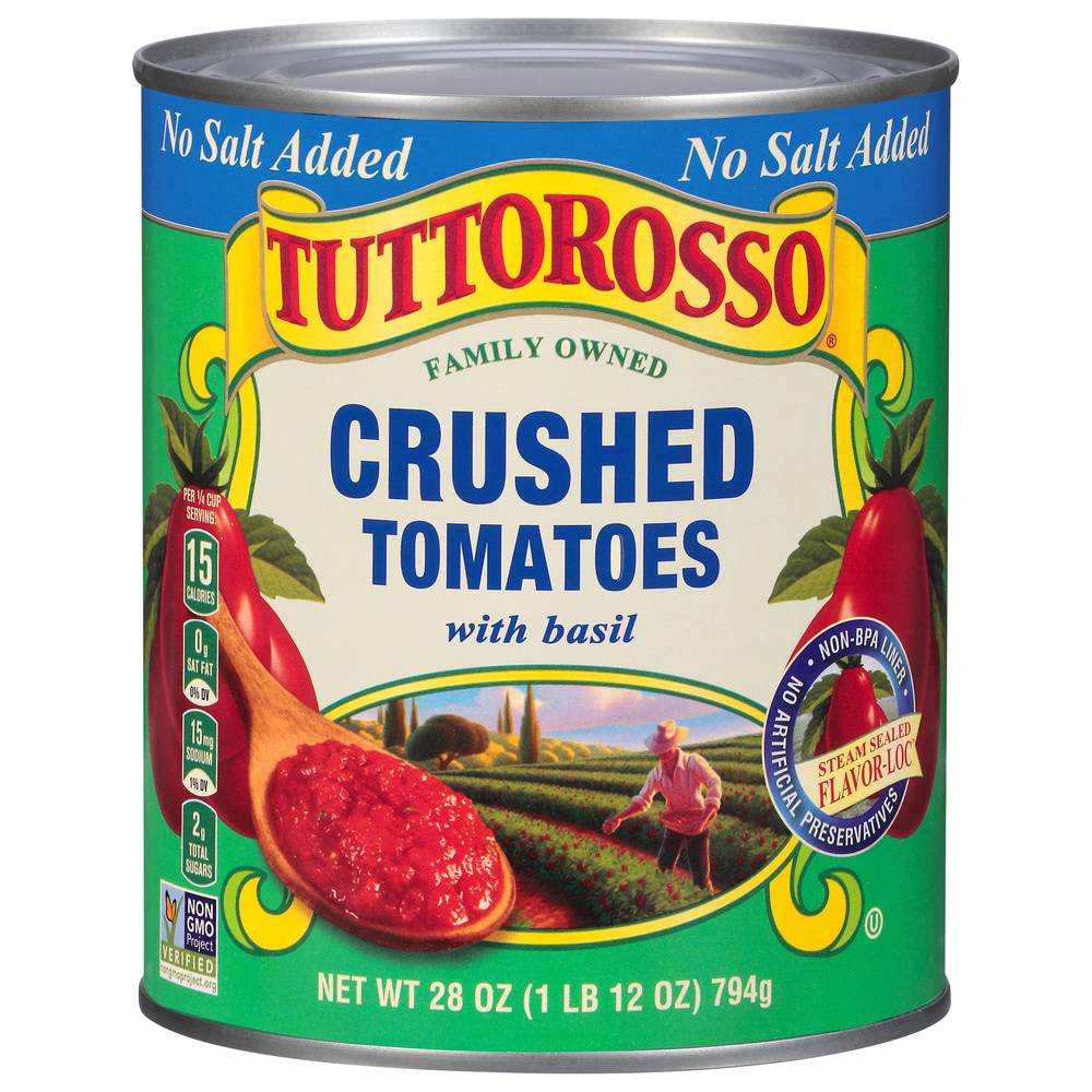 Tuttorosso No Salt Added Crushed Tomatoes With Basil (1.75 lbs)