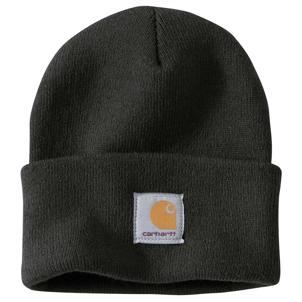 Carhartt Men's Black Acrylic Knit Hat | A18-BLACK-OFA