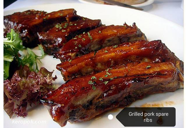 Grilled Pork Spare Ribs
