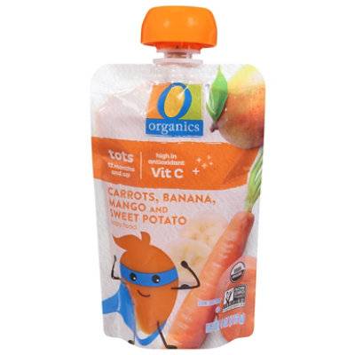 O Organics Carrots Banana Mango Sweet Potato Pouch Baby Food (4 oz)