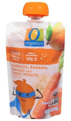 O Organics Carrots Banana Mango Sweet Potato Pouch Baby Food (4 oz)