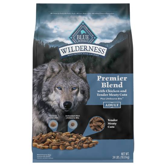 Blue Buffalo Wilderness Premier Blend Adult Dry Dog Food (meaty cuts-chicken)