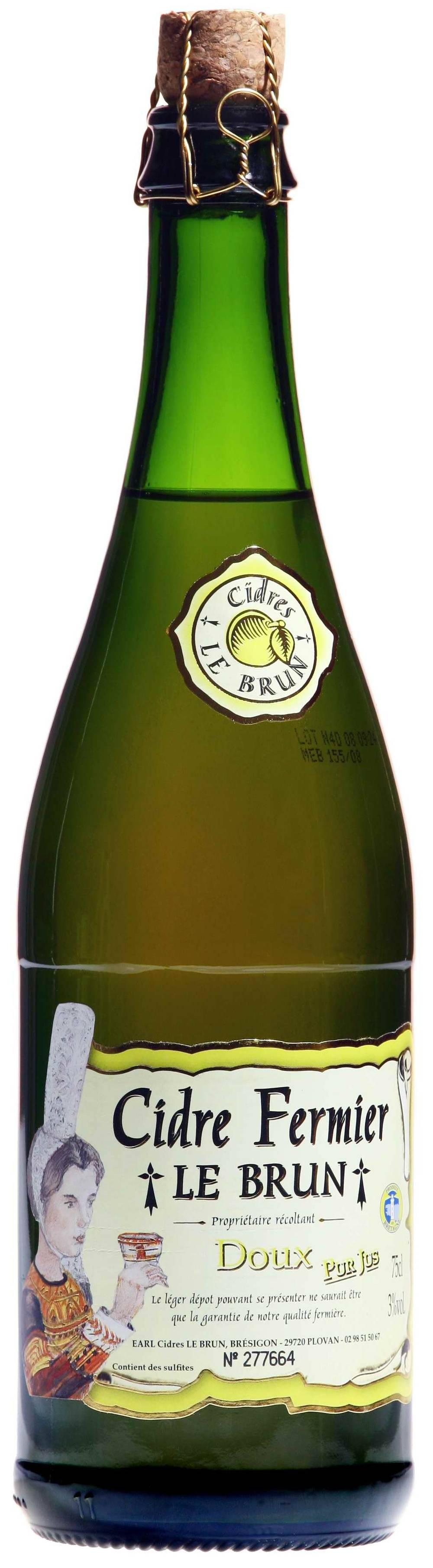 Le Brun - Cidre fermier doux (750 ml)