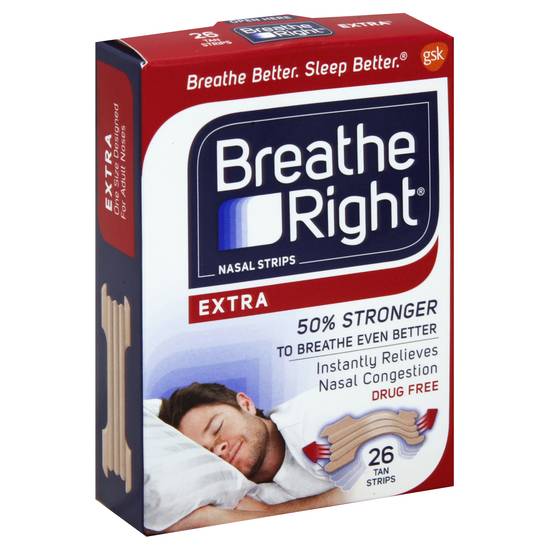 Breathe Right Extra Tan Nasal Strips (26 ct)