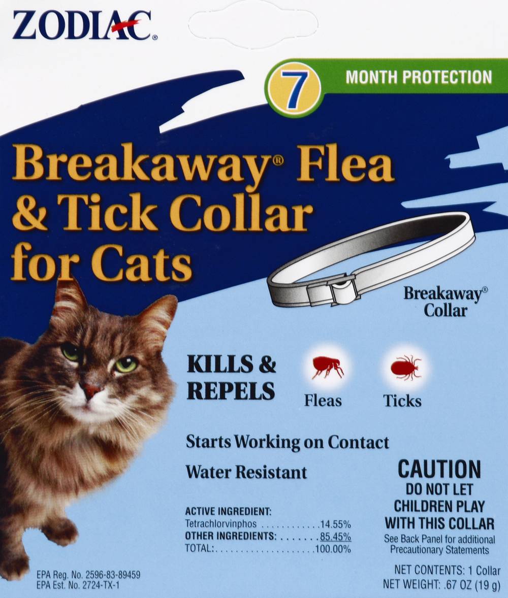 Zodiac Breakaway Flea & Tick Collar For Cats (67 oz)