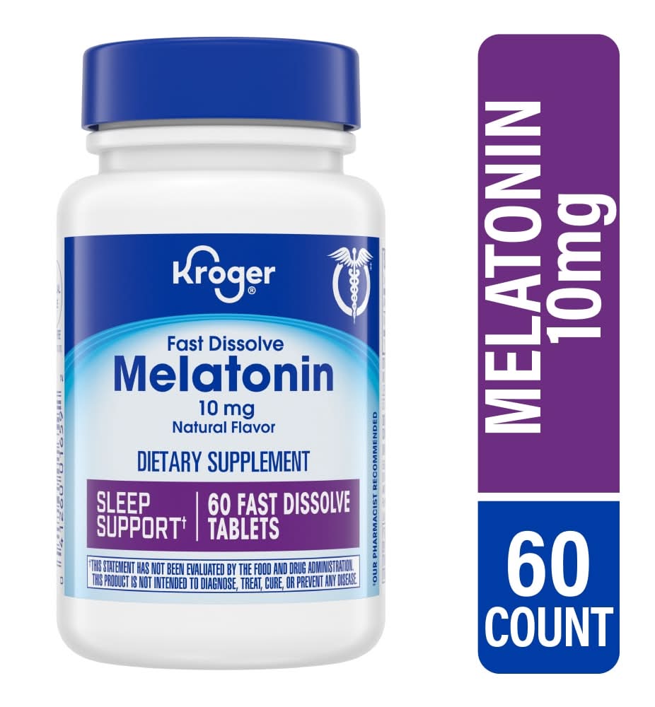 Kroger Melatonin Fast Dissolve Tablets 10mg, Natural (2.1 oz, 60 ct)