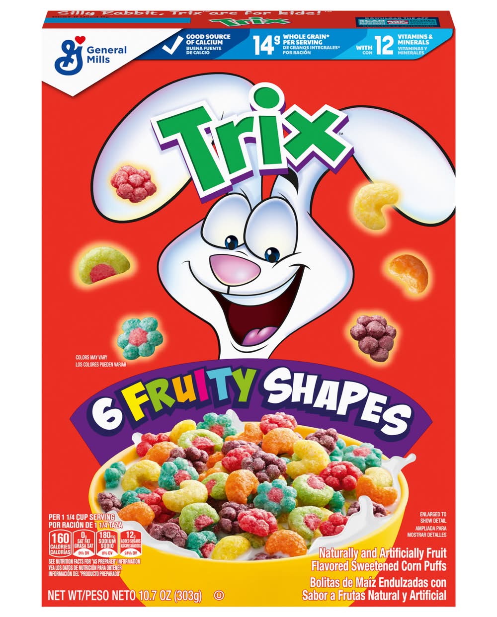 Trix 6 Fruity Shapes Fruit Sweetened Corn Puffs (10.7 oz)