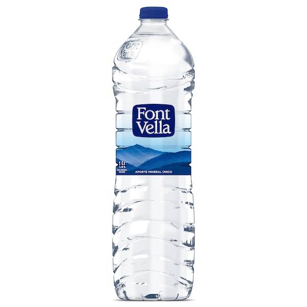 Agua mineral natural Font vella botella 1.5 l