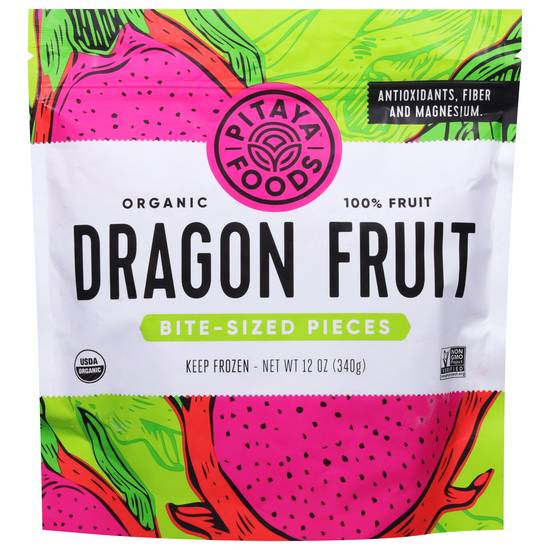 Pitaya Foods Organic Dragon Fruit Bite-Sized Pieces