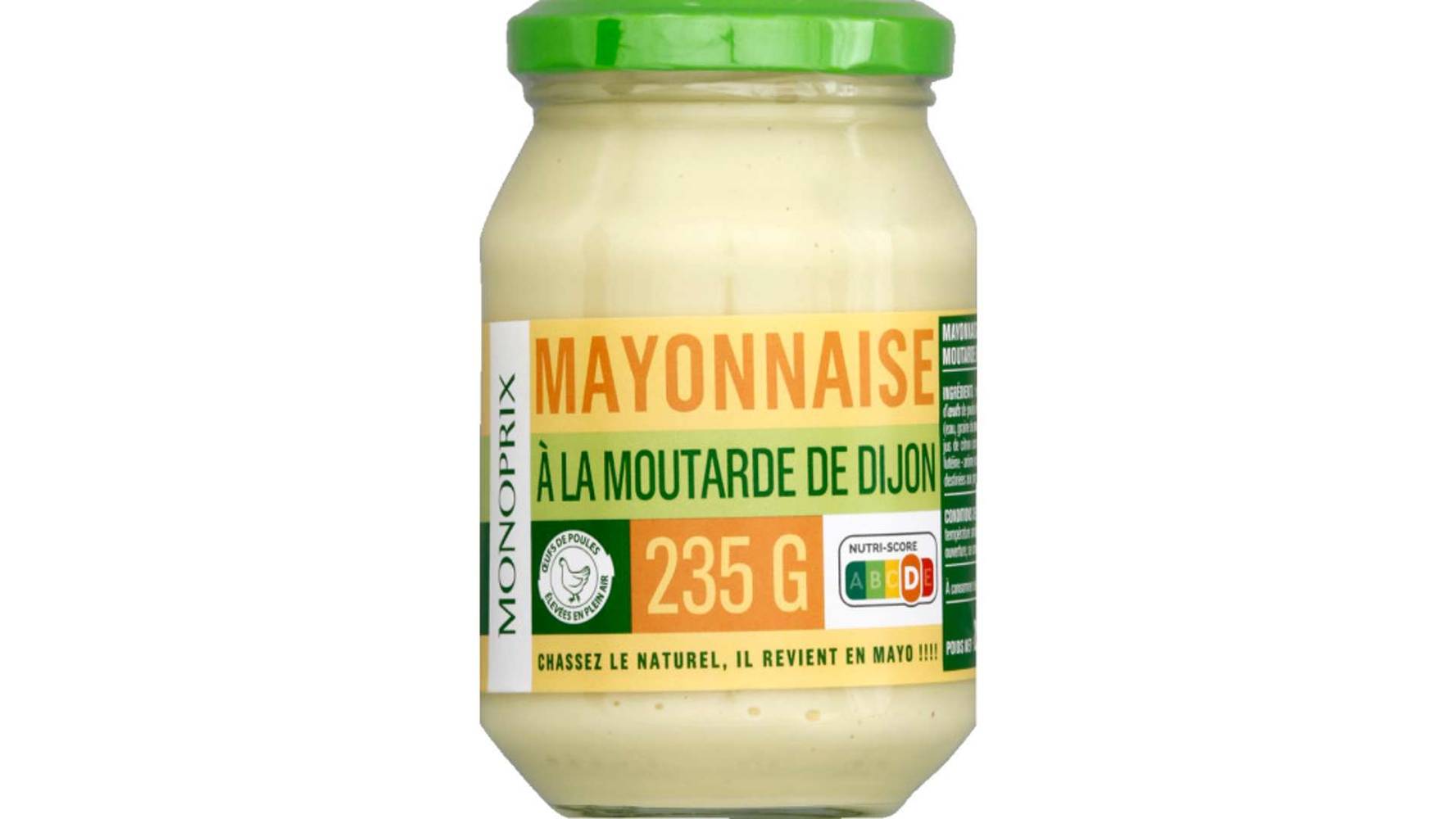 Monoprix Mayonnaise à la moutarde de Dijon Le pot de 235 g