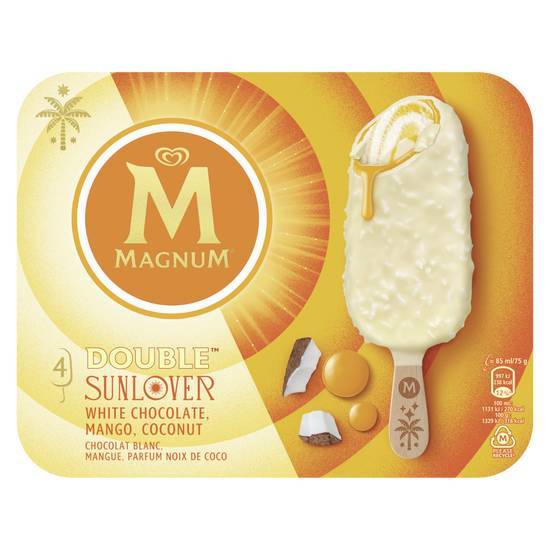 Magnum glace bâtonnet double sunlover 4x85ml