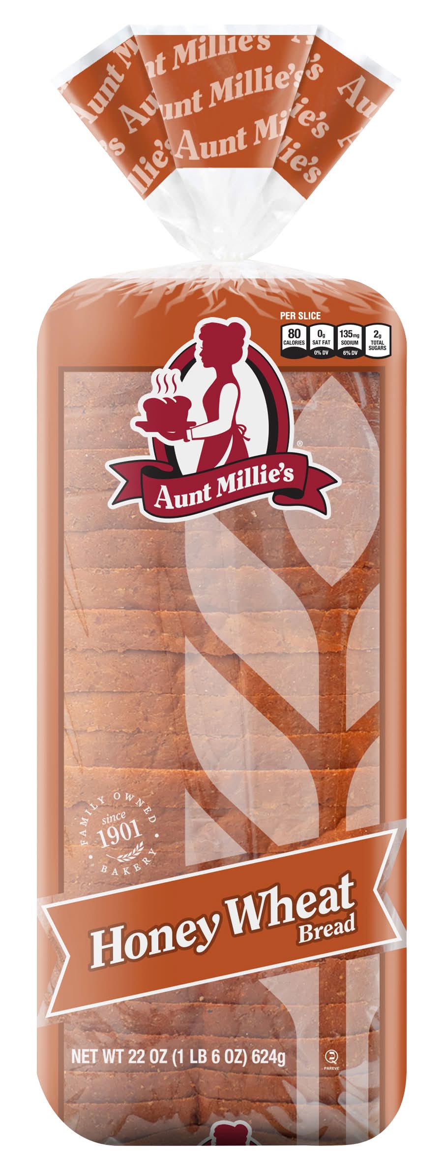 Aunt Millie's Wheat Bread, Honey (22 oz)
