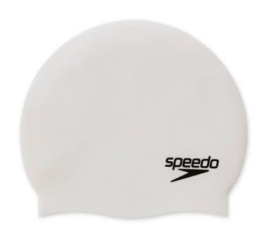 Speedo Adult Silicone Cap - White: One Size Fits Most, Swimming Accessory