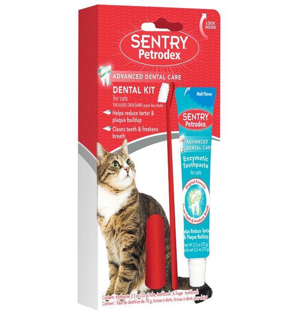 SENTRY® Petrodex® Advanced Dental Care Dental Dental Care Kit for Cats, Malt Toothpaste