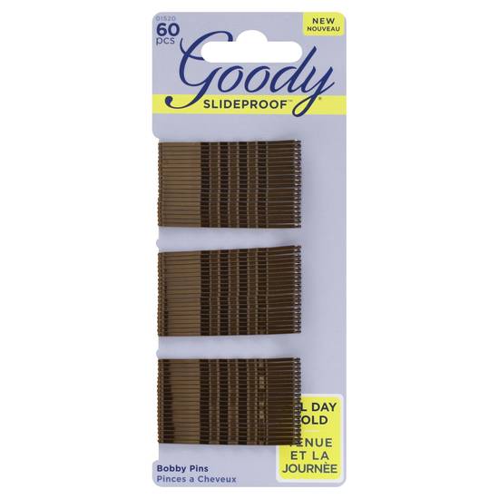 Goody Slideproof Brown Bobby Pins (60 ct)